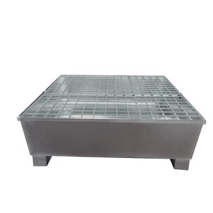 Metalen opvangbak voor 4 vaten 